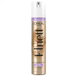 Tesco L'Oreal Elnett Shine Strong Hold Hair Spray 200Ml offer