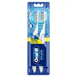 Tesco Oral-B Pulsar Toothbrush Medium 35 Twin Pack offer