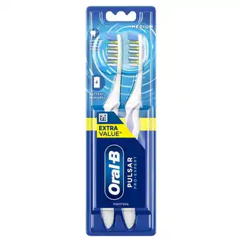 Tesco Oral-B Pulsar Toothbrush Medium 35 Twin Pack offer