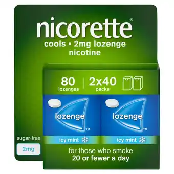 Tesco Nicorette Lozenge Mint 2mg 80ct offer