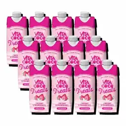 Costco Vita Coco Treats Creamy Strawberry Coconut Water, 12 x 330ml offer