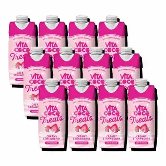 Costco Vita Coco Treats Creamy Strawberry Coconut Water, 12 x 330ml offer