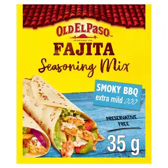 Morrisons Old El Paso Extra Mild Smoky BBQ Fajita Seasoning Mix 35g offer