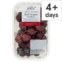 Tesco Tesco Finest Red Grapes Seedless 500G offer