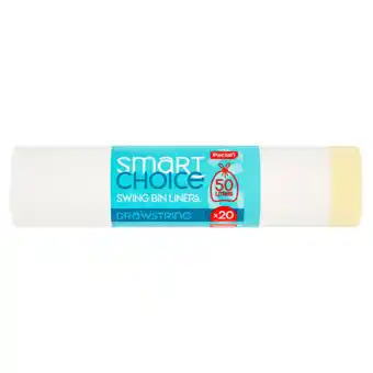 Asda Paclan Smart Choice 20 Swing Bin Liners Drawstring 50 Litres offer