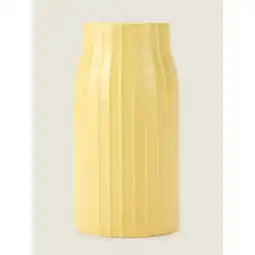 Asda George Home Yellow Ribbed Vase offer