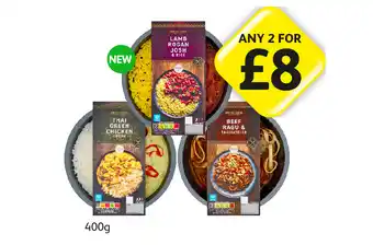 Londis Pro Cuisine Lamb Rogan Josh, Thai Green Chicken, Beef Ragu offer