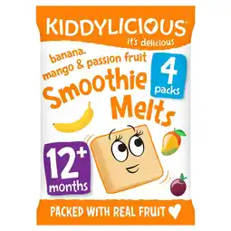 Morrisons Kiddylicious Banana, Mango & Passion Fruit Smoothie Melts 12+ Months 4 x 6g offer