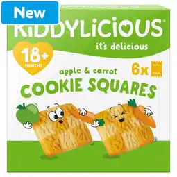 Morrisons Kiddylicious Apple & Carrot Cookie Squares 18+M 6x24g offer