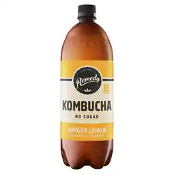 Tesco Remedy Kombucha Ginger Lemon 1L offer