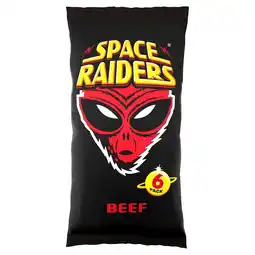 Tesco Space Raiders Beef Flavoured Corn Snacks 6X13g offer