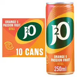 Tesco J2O Orange & Passionfruit 10x250ml Cans offer