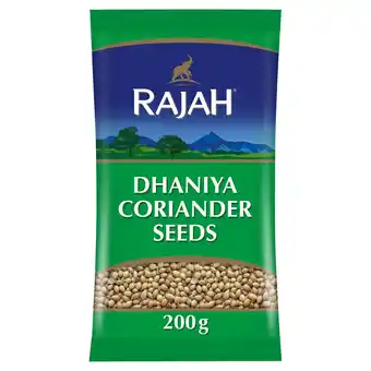 Tesco RAJAH DHANIYA WHOLE CORIANDER SEEDS 200G offer