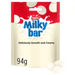 Tesco Milkybar White Chocolate Giant Buttons Sharing Bag 94g offer