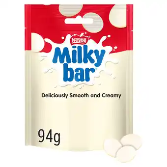 Tesco Milkybar White Chocolate Giant Buttons Sharing Bag 94g offer