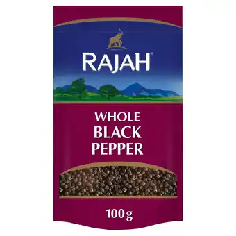Tesco RAJAH WHOLE BLACK PEPPER 100G offer