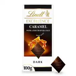 Tesco Lindt Excellence Caramel With Touch Of Sea Salt 100G offer