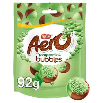 Tesco Aero Bubbles Peppermint Mint Chocolate Sharing Bag 92g offer