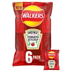 Tesco Walkers Heinz Tomato Ketchup Multipack Crisps 6x25g offer