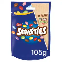 Tesco Smarties Milk Chocolate Sharing Bag 105g offer