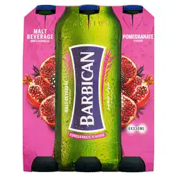 Tesco Barbican Malt Beverage Non Alcoholic Pomegranate Flavour 6 x 330ml offer