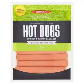 Tesco Tahira Chicken Smoked Sausages Hot Dogs 500G offer