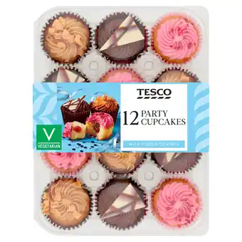 Tesco Tesco Party Cupcakes - Vanilla, Chocolate, Raspberry 12 Pack offer
