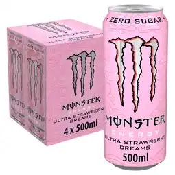 Tesco Monster Energy Ultra Strawberry Dreams 4x500ml offer