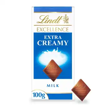 Tesco Lindt Excellence Extra Creamy Milk Chocolate Bar 100G offer