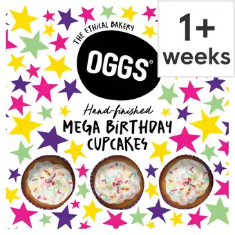 Tesco OGGS Mega Birthday Cupcakes 9pk offer