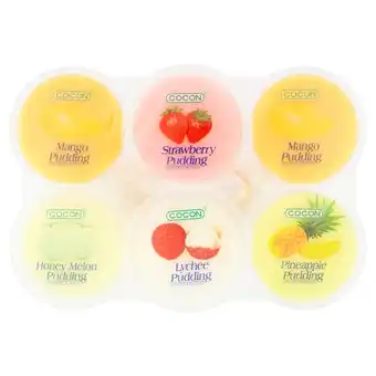 Tesco Cocon Assorted Fruit Jelly Pudding 6 X 80G offer