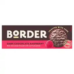 Tesco Border Dark Chocolate Raspberry Biscuits 150g offer