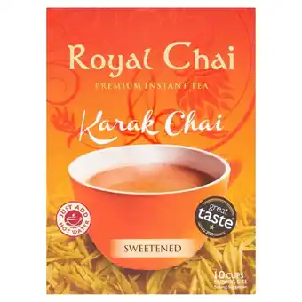 Tesco Royal Chai Sweetened Instant Karak Chai 200g offer