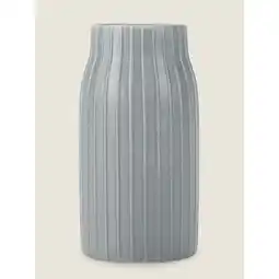 Asda George Home Grey Ribbed Vase offer