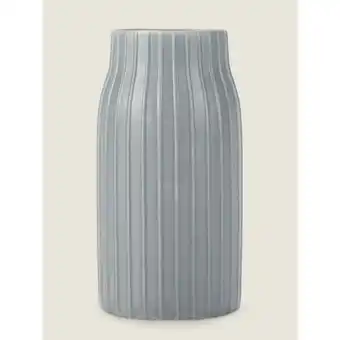 Asda George Home Grey Ribbed Vase offer