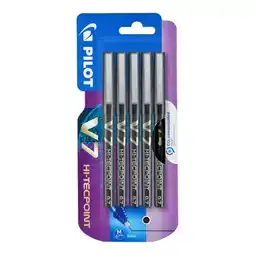 Asda Pilot V7 Liquid Ink Rollerball Pens Black offer