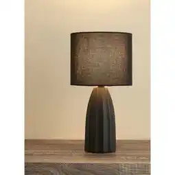 Asda George Home Black Faux Linen Shade Ceramic Table Lamp offer