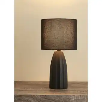 Asda George Home Black Faux Linen Shade Ceramic Table Lamp offer