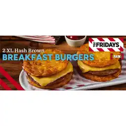 Iceland TGI Fridays 2 XL Hash Brown Breakfast Burgers 340g offer