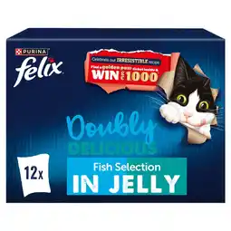 Morrisons FELIX Doubly Delicious Fish Selection in Jelly Wet Cat Food 12x85g offer