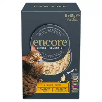 Morrisons Encore Cat Pouches, Chicken Selection in Broth offer