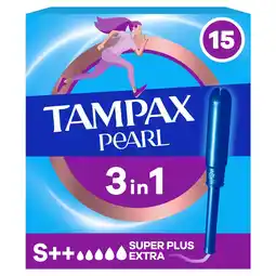 Morrisons Tampax Pearl Super Plus Extra Tampons With Applicator x15 offer