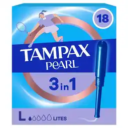 Morrisons Tampax Pearl Lites Tampons With Applicator x18 offer