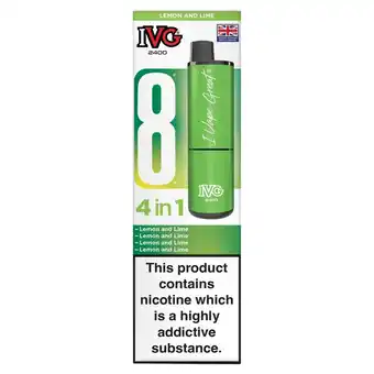 Morrisons Ivg 2400 Rechargeable Lemon & Lime 20Mg offer