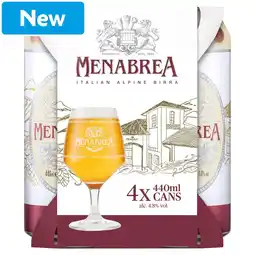 Morrisons Menabrea Lager 4x440ml offer