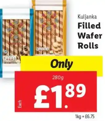 Lidl Kuljanka Filled Wafer Rolls offer