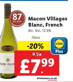 Lidl Macon Villages Blanc, French offer