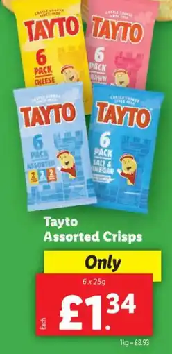 Lidl Tayto Assorted Crisps offer