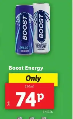 Lidl Boost Energy offer