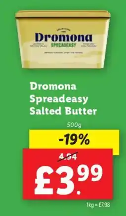 Lidl Dromona Spreadeasy Salted Butter offer